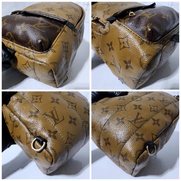 Authentic Louis Vuitton Monogram Reverse Canvas Mini Palm Spring Backpack Brown - Picture 13 of 15